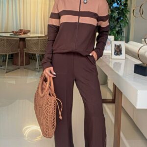 Conjunto Claudia - Marrom C/ Nude