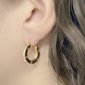 Brinco Argola C Banhado em Ouro 18K