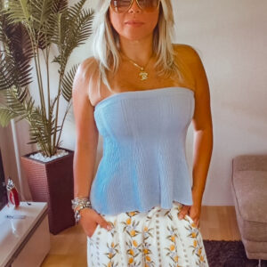 Blusa Claudia azul bebe