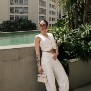 Calça Jeans Collor Off White