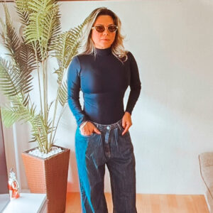 Calça Wide Leg Jeans